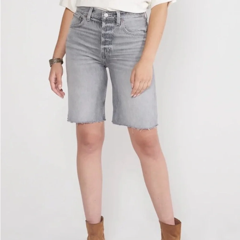 ETICA Brandy Long Denim Shorts Women’s Gray Quartzsite Organic Cotton Bermuda